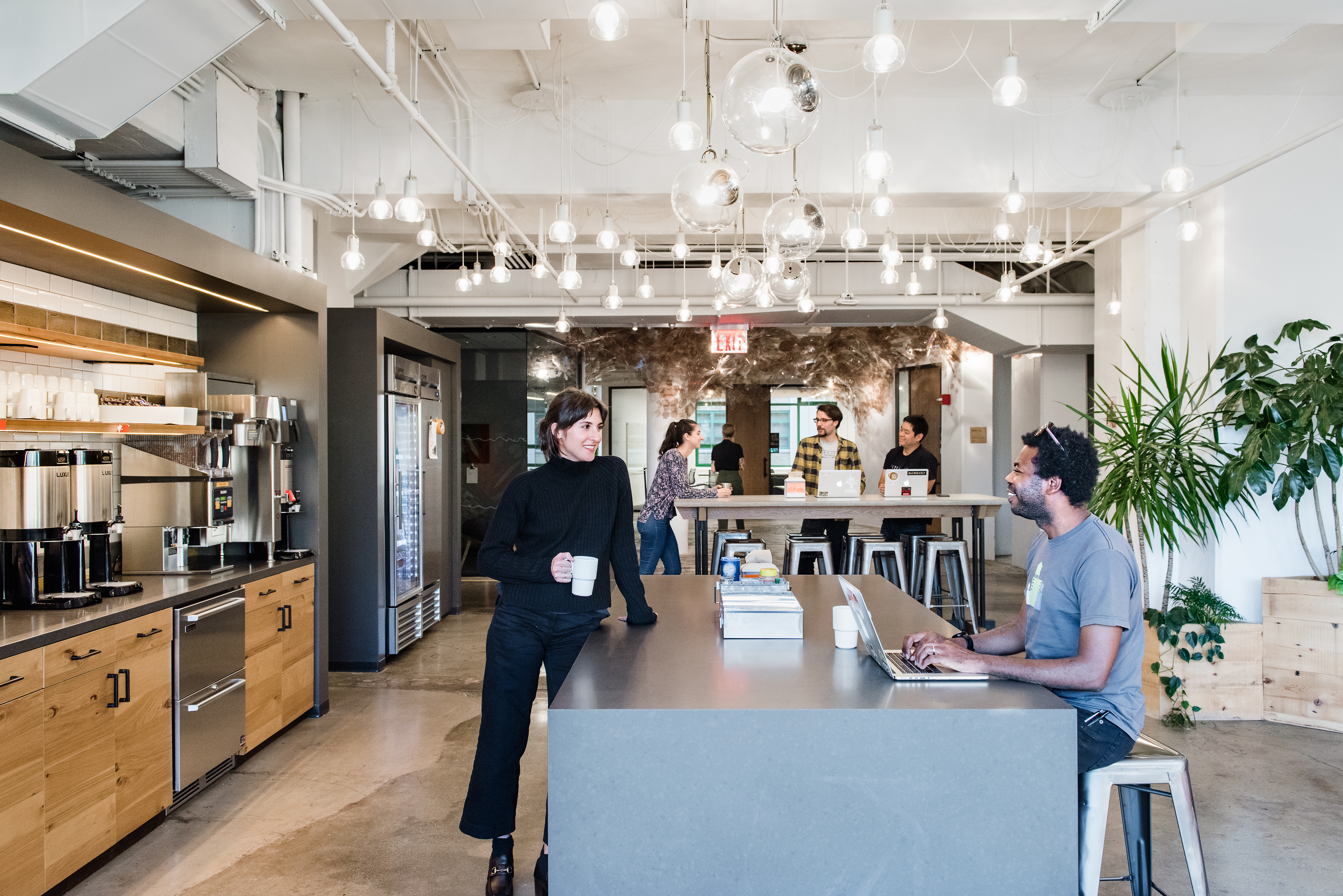 Etsy office kitchen area